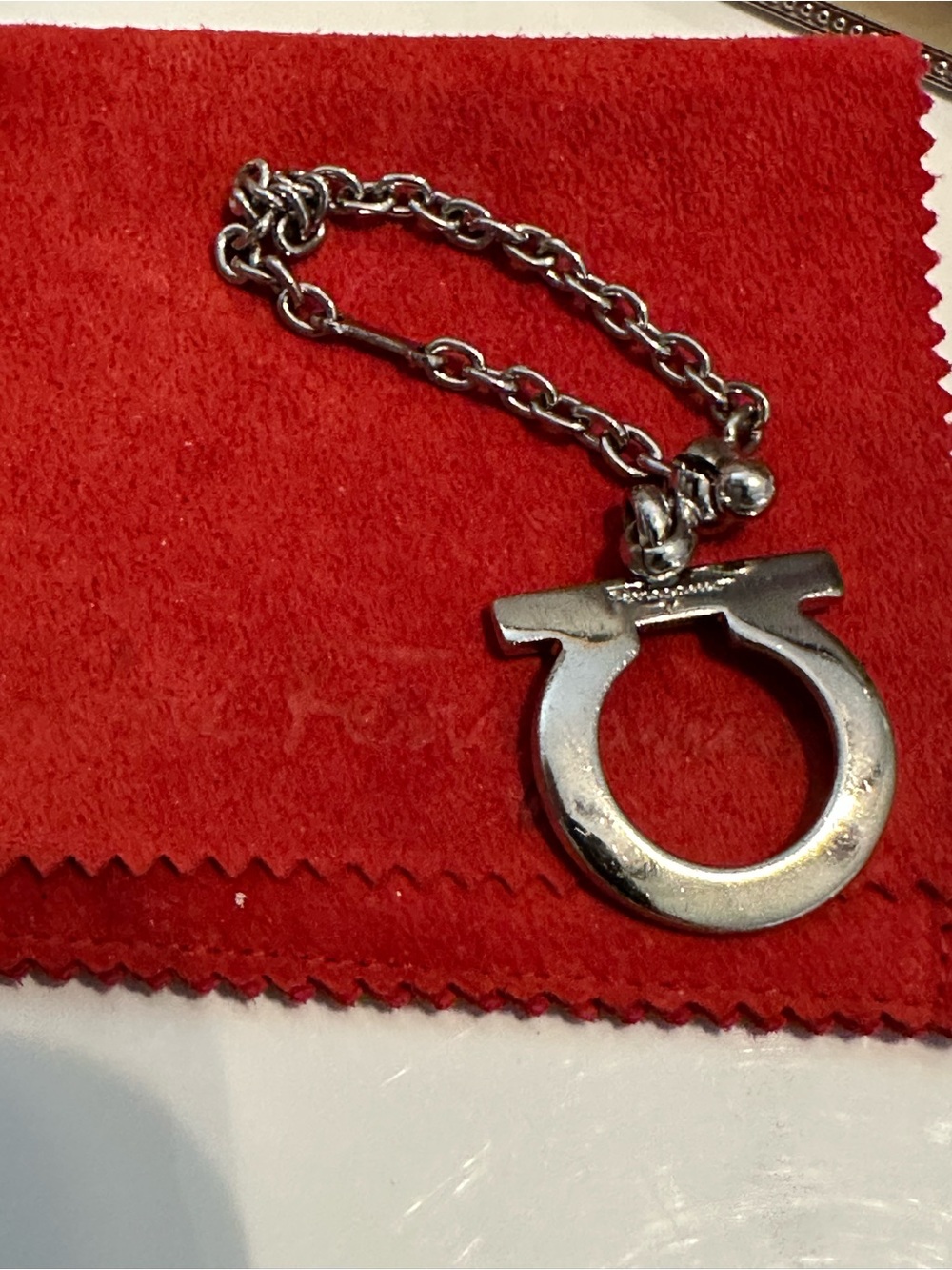 Salvatore Ferragamo Gancini Chain Key Ring / Bag Charm
